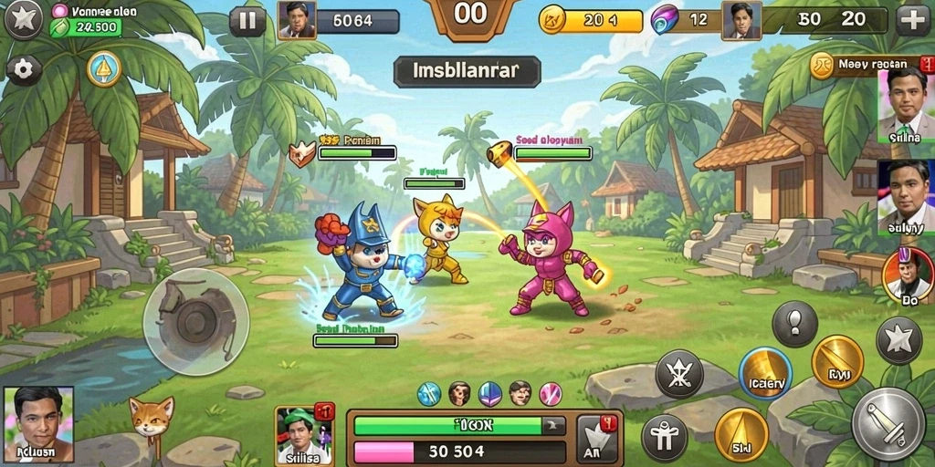 Screenshot ini memperlihatkan fitur multiplayer yang asyik.